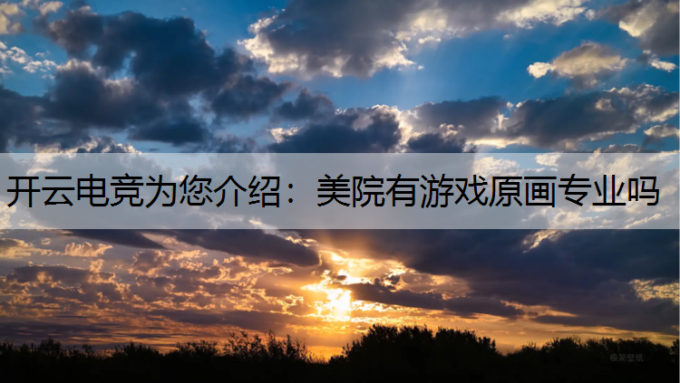 开云电竞为您介绍：美院有游戏原画专业吗